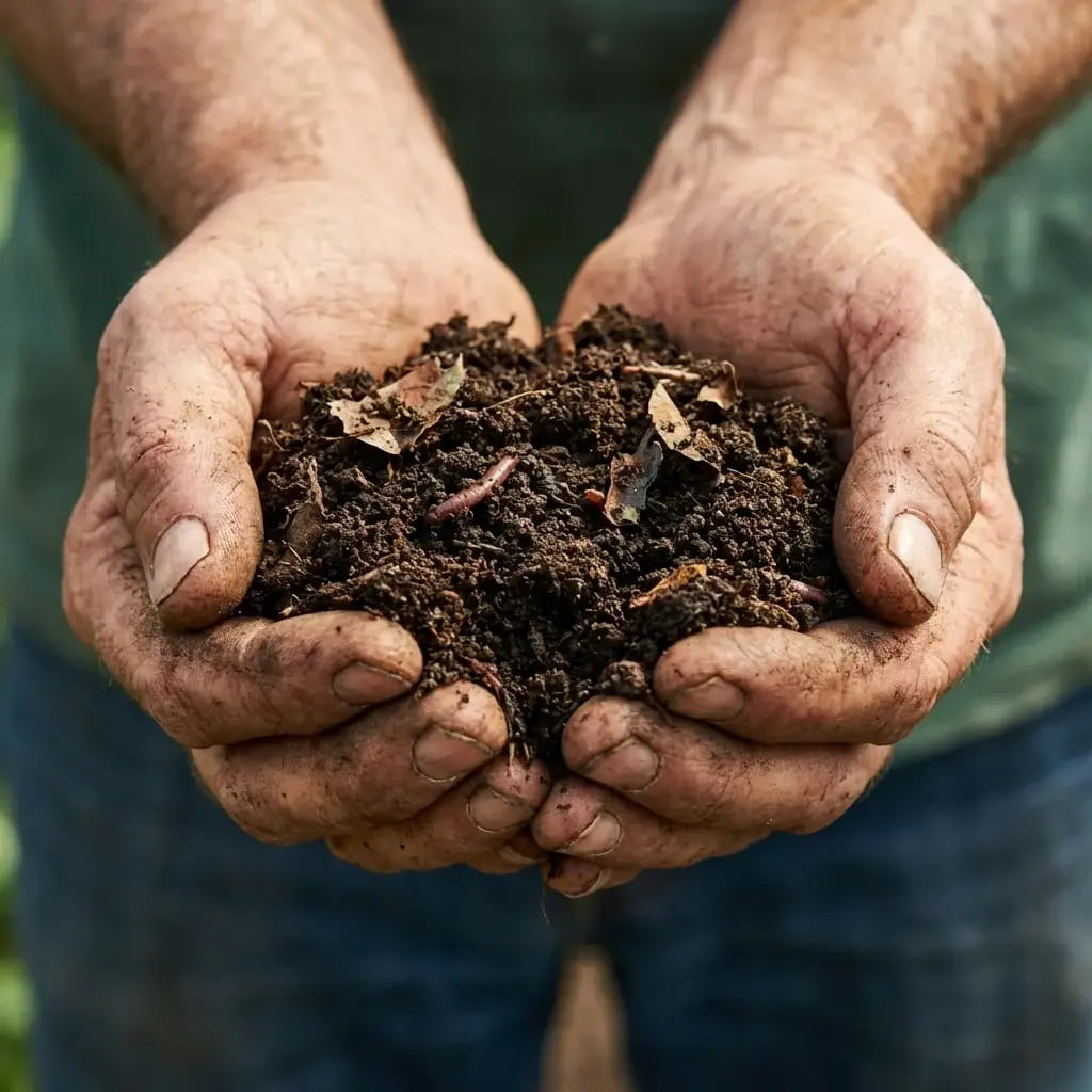Hands in soil